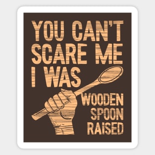 Scared Wooden Spoon (Mono) Magnet